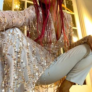 Sequin droplet dress Pretty Little Thing size40